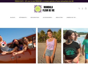 How mandala-fleurdevie.fr looks like on a tablet such as an iPad.