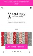 How mandorsfabrics.com looks like on a mobile device such as an iPhone.