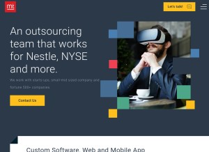 How manektech.com looks like on a tablet such as an iPad.