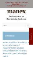 How manexconsulting.com looks like on a mobile device such as an iPhone.