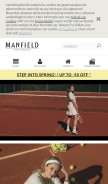 How manfield.com looks like on a mobile device such as an iPhone.