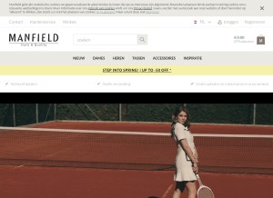 How manfield.com looks like on a tablet such as an iPad.