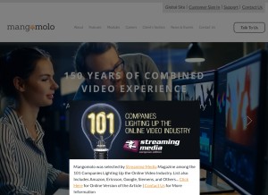 How mangomolo.com looks like on a tablet such as an iPad.
