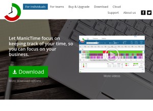 How manictime.com looks like on a tablet such as an iPad.