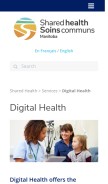 How manitoba-ehealth.ca looks like on a mobile device such as an iPhone.