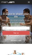 How manjam.com looks like on a mobile device such as an iPhone.