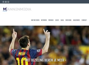 How mannenmedia.nl looks like on a tablet such as an iPad.