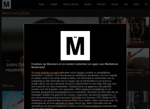 How manners.nl looks like on a tablet such as an iPad.