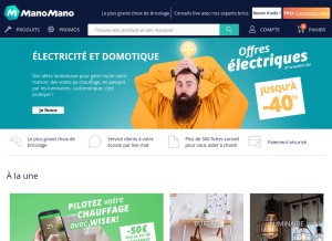 How manomano.fr looks like on a tablet such as an iPad.