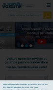 How manouvellevoiture.com looks like on a mobile device such as an iPhone.