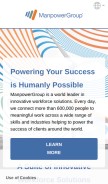 How manpowergroup.com looks like on a mobile device such as an iPhone.