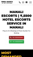 How mansiescorts.com looks like on a mobile device such as an iPhone.