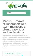 How mantisbt.org looks like on a mobile device such as an iPhone.
