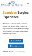 How mantracare.in looks like on a mobile device such as an iPhone.