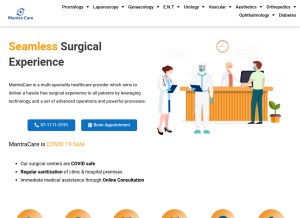How mantracare.in looks like on a tablet such as an iPad.