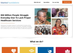 How mantrafoundations.org looks like on a tablet such as an iPad.
