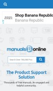 How manualsonline.com looks like on a mobile device such as an iPhone.