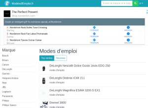 How manuelpdf.fr looks like on a tablet such as an iPad.