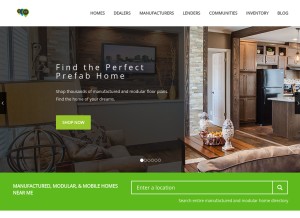 How manufacturedhomes.com looks like on a tablet such as an iPad.