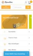 How manutan.nl looks like on a mobile device such as an iPhone.