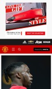 How manutd.com looks like on a mobile device such as an iPhone.
