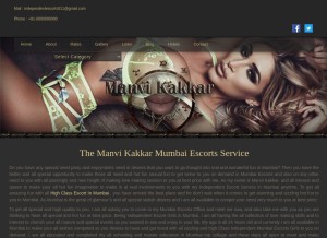 How manvikakkar.com looks like on a tablet such as an iPad.