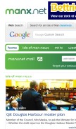 How manx.net looks like on a mobile device such as an iPhone.