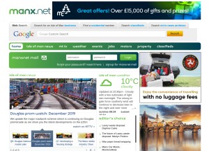 How manx.net looks like on a tablet such as an iPad.