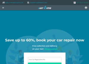 How manyautosltd.com looks like on a tablet such as an iPad.