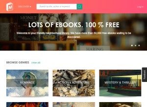 How manybooks.net looks like on a tablet such as an iPad.