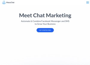 How manychat.com looks like on a tablet such as an iPad.