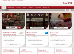 How manz.at looks like on a tablet such as an iPad.