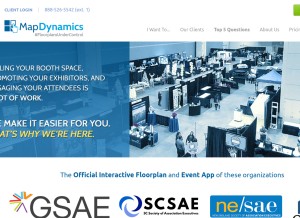 How map-dynamics.com looks like on a tablet such as an iPad.