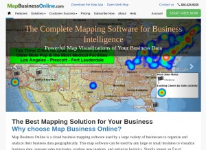 How mapbusinessonline.com looks like on a tablet such as an iPad.