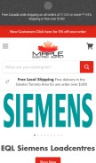 How mapleelectricsupply.ca looks like on a mobile device such as an iPhone.
