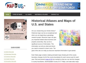 How mapofus.org looks like on a tablet such as an iPad.