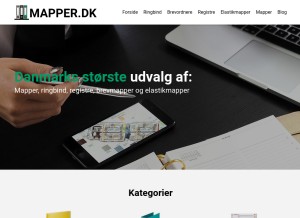 How mapper.dk looks like on a tablet such as an iPad.
