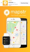 How mapstr.com looks like on a mobile device such as an iPhone.