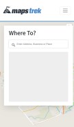 How mapstrek.com looks like on a mobile device such as an iPhone.