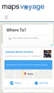 How mapsvoyage.com looks like on a mobile device such as an iPhone.