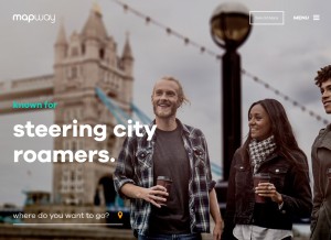 How mapway.com looks like on a tablet such as an iPad.