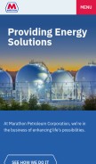 How marathonpetroleum.com looks like on a mobile device such as an iPhone.