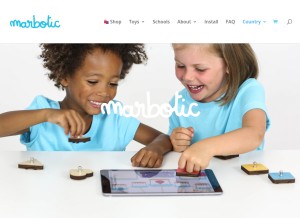 How marbotic.com looks like on a tablet such as an iPad.