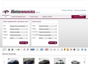How marcamotoranuncios.com looks like on a tablet such as an iPad.