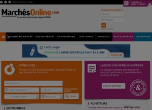 How marchesonline.com looks like on a tablet such as an iPad.