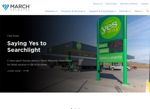 How marchnetworks.com looks like on a tablet such as an iPad.