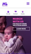 How marchofdimes.org looks like on a mobile device such as an iPhone.