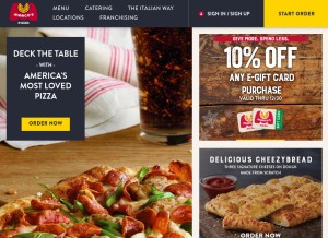 How marcos.com looks like on a tablet such as an iPad.