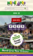 How mardigrasneworleans.com looks like on a mobile device such as an iPhone.