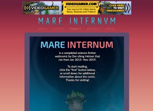 How marecomic.com looks like on a tablet such as an iPad.